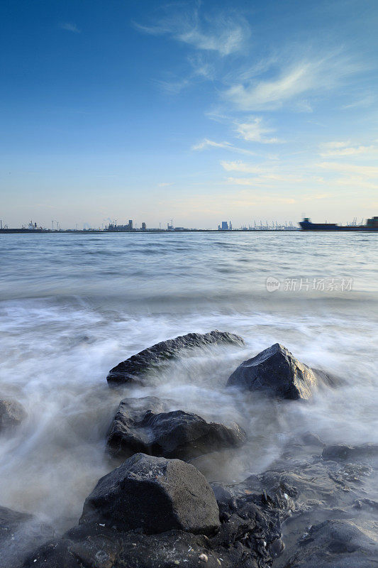 neuwe Waterweg河沿岸多变的海景